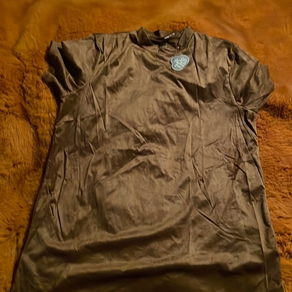 Adeline mock neck faux suede shirt - Picture 1 of 2